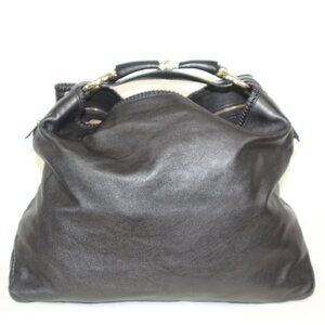 Gucci Pelham Large Leather Hobo Bag Black/Gold Hardware